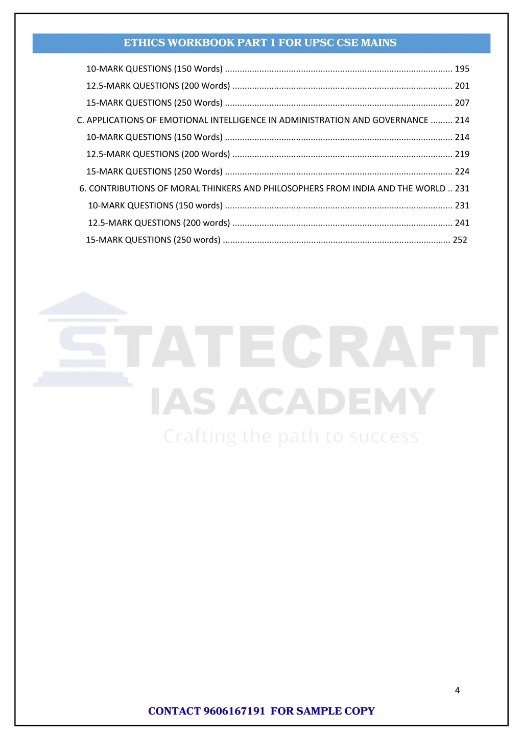 Ethics Workbooks for UPSC & State PCS Mains | Case Studies, PYQs & Model Answers | Statecraft IAS Academy (eBook PDF)