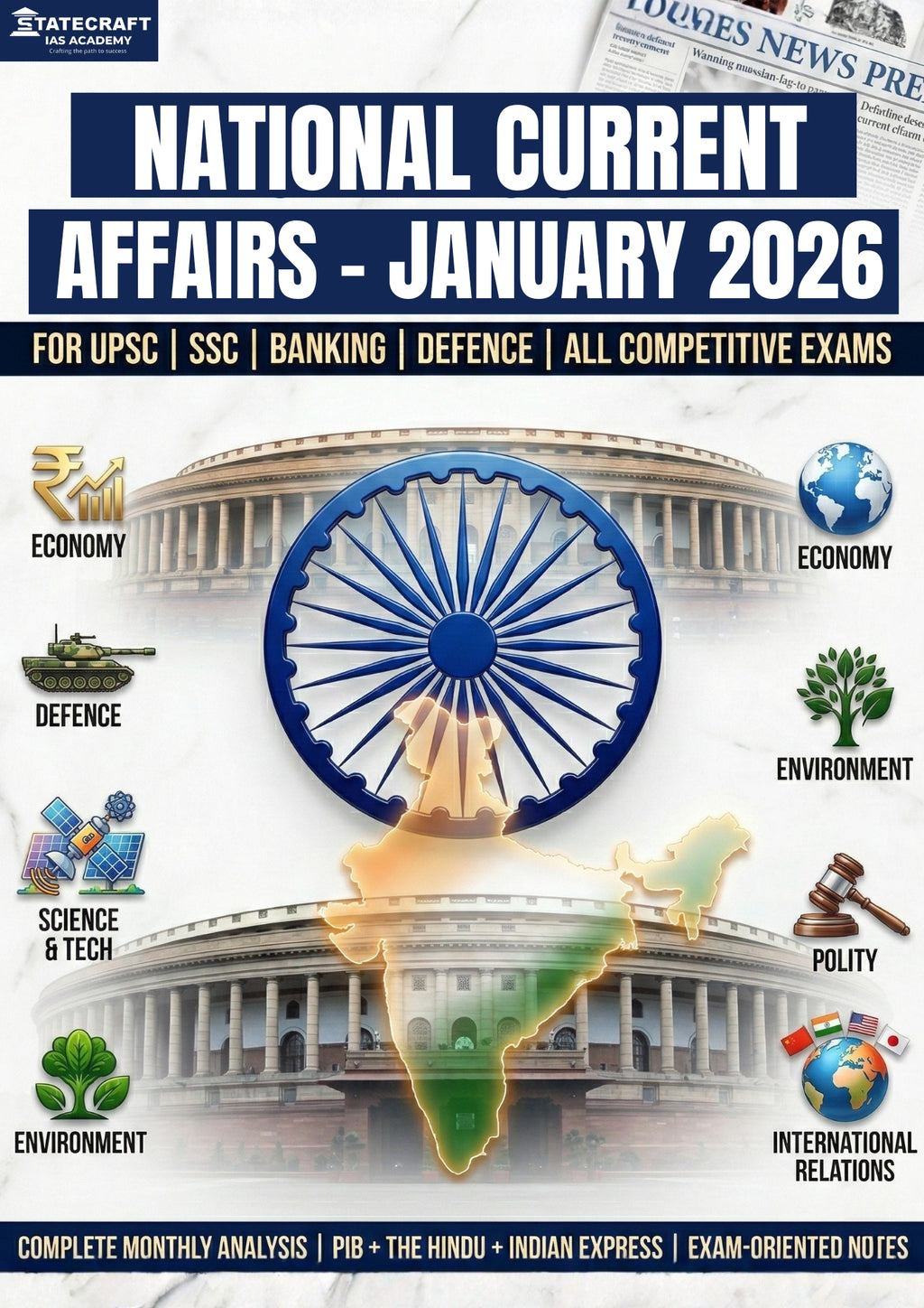 National Current Affairs January 2026 | For UPSC, SSC, Banking & Defence Exam Notes | Complete Monthly Analysis