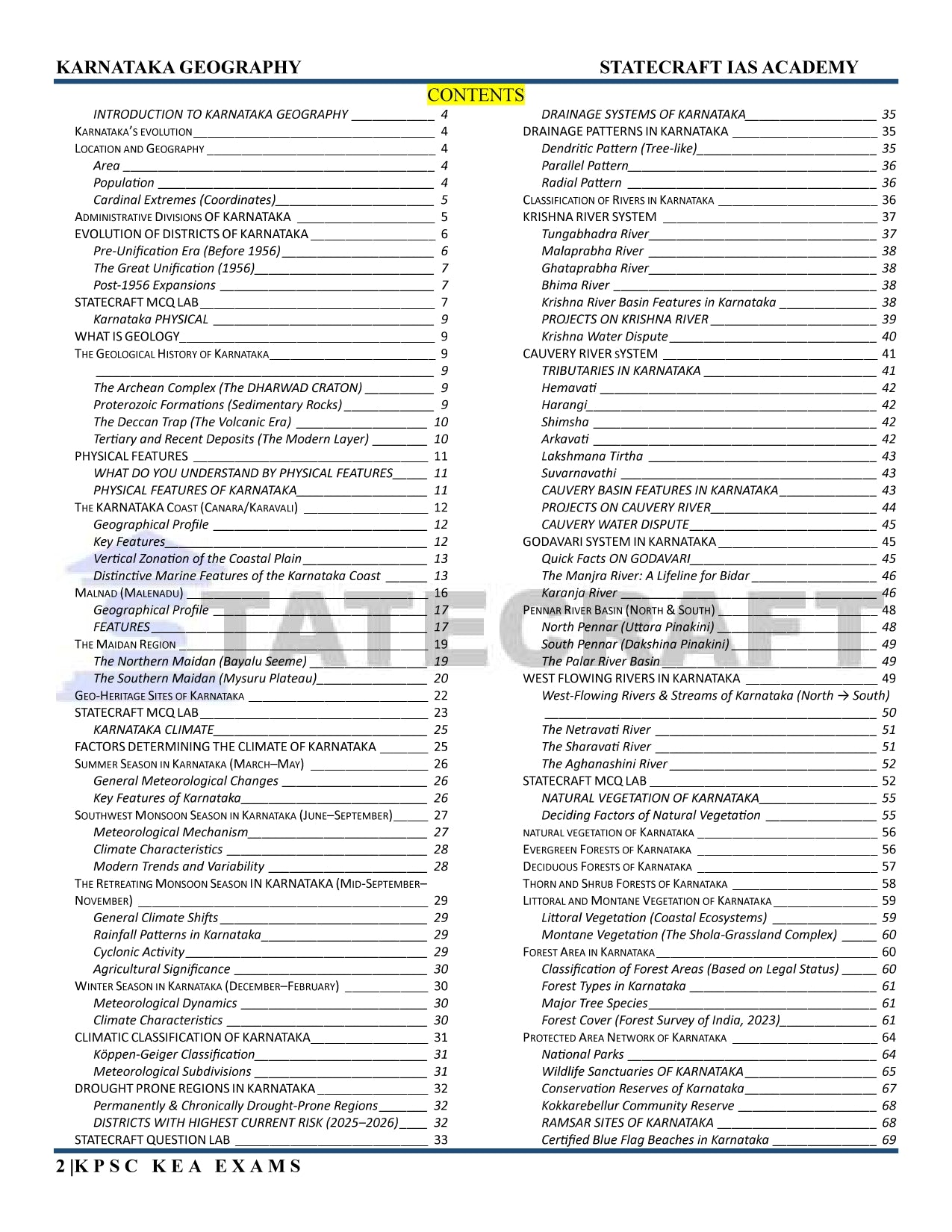 Karnataka Geography Complete Guide 2026 | Exam-Oriented Book for KPSC, KEA, FDA, SDA & Group-C by Statecraft IAS