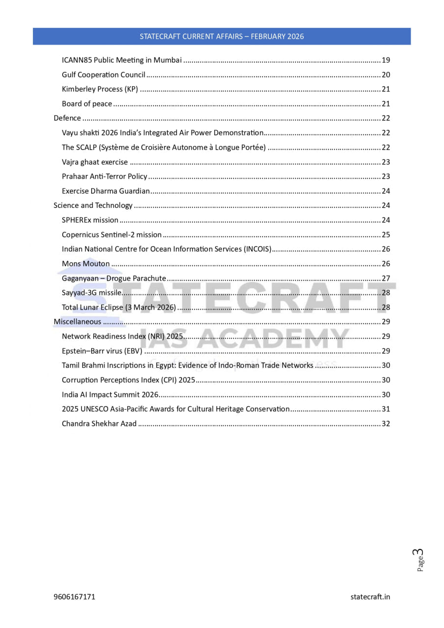 National Current Affairs February 2026 | For UPSC, SSC, Banking & Defence Exam Notes | Complete Monthly Analysis