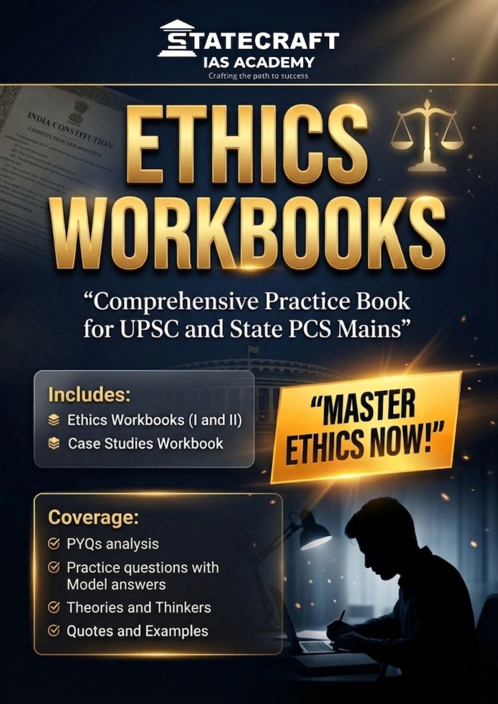 Ethics Workbooks for UPSC & State PCS Mains | Case Studies, PYQs & Model Answers | Statecraft IAS Academy (eBook PDF)