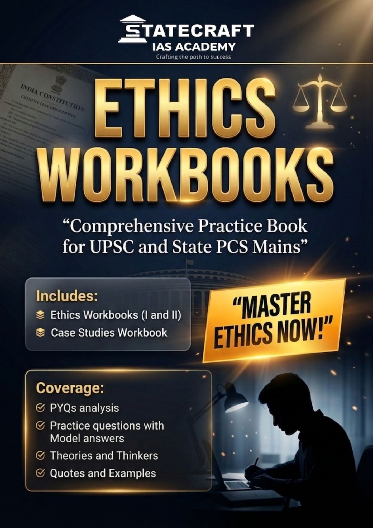 Ethics Workbooks for UPSC & State PCS Mains | Case Studies, PYQs & Model Answers | Statecraft IAS Academy (eBook PDF)